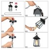 LALUZ Black Outdoor Pendant Lights, Exterior Hanging Light for Porch