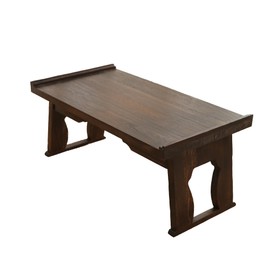 Timwooly Japanese Wood Floor Table with Foldable Legs - Coffee Tables for Living Room, Bed Desk Tray,Meditation Altar, Laptop Desk