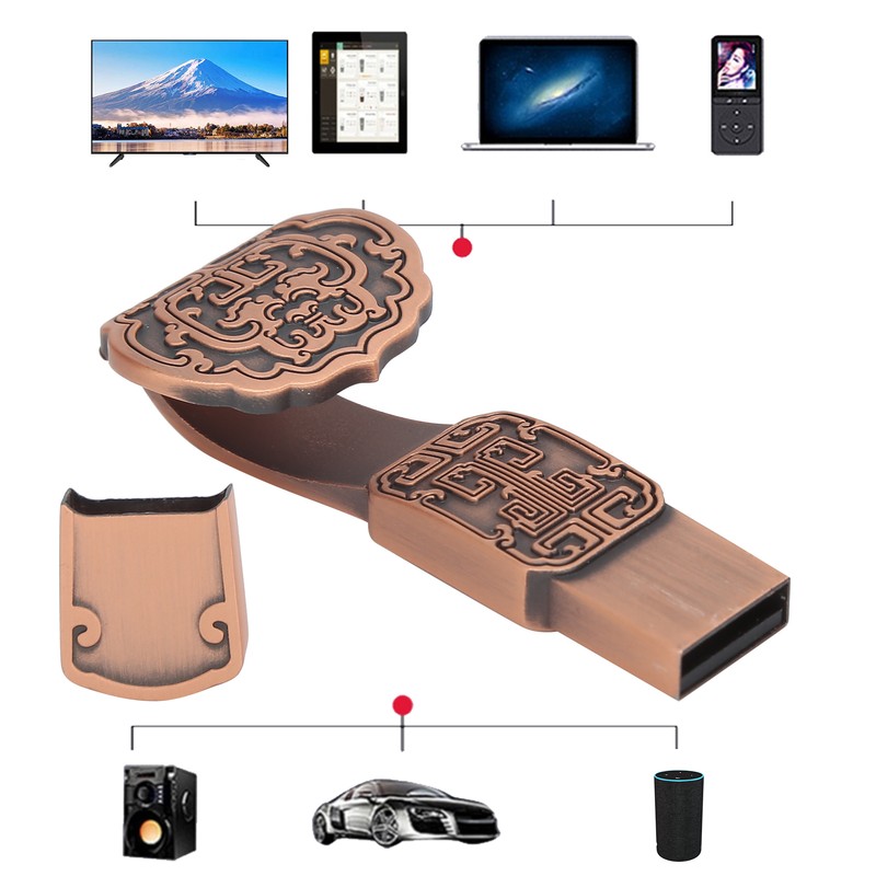 USB Flash Disk Portable Waterproof Metal 2.0 Drive Storage Memory