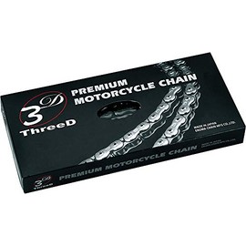 EK Motor Sport "EK Chain 520 MXR 3D Premium Chain - 120 Links - Chrome/Nickel
