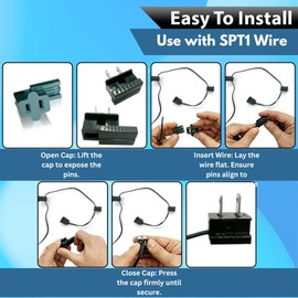 Male Plug, Vampire Plug, Green Gilbert Christmas Light Connector (Pack of 25) – Slide Plug, Zip Plug, Electrical Plug SPT-1 (Male Plug, 25)