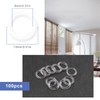 ECSiNG Pack of 100 Roman Blind Curtain Rings Curtain Circle