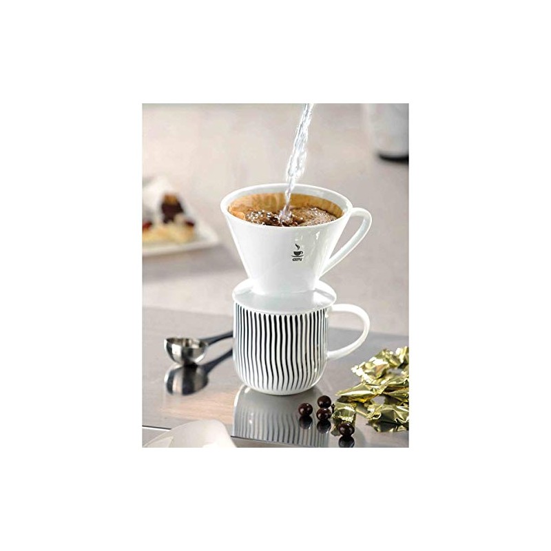 Gefu ge16025 Coffee Filter, Ceramic, White, 12 x 10 x