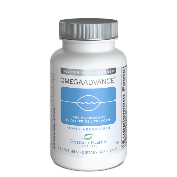 OmegaAdvance Omega-3 Fish Oil – Triglyceride Form with 1000 mg