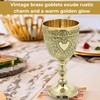 ANTIQUANA Royal Wine Goblet Solid Brass Handmade Premium Wine Cup