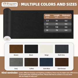 Shagoom Suede Repair Patch, Large Fabric Repair Tape, Self-Adhesive Fabric Patches for Furniture, Couch, Sofa, Car Interior, Shoes, Hand Bag, Clothing (Brown, 3.5X79 Inch)