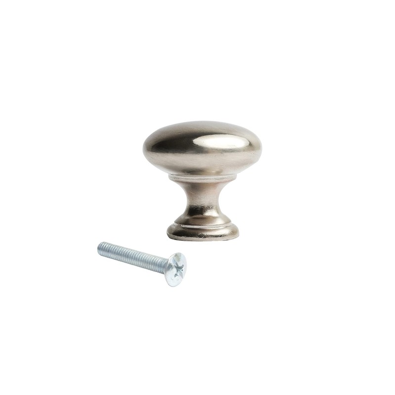HARMAC HOUSE Round Cabinet Knobs 10 Pack Brushed Nickel Pull