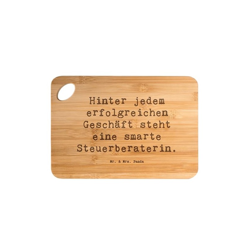 Mr. & Mrs. Panda Bambus - Schneidebrett Spruch Hinter jedem
