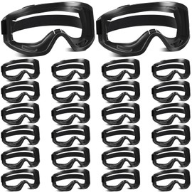 Xuhal 24 Pieces Kids Safety Goggles, Adult Science Goggles Boys Girl Protective Lab Goggle for Home Classroom Work (Black)