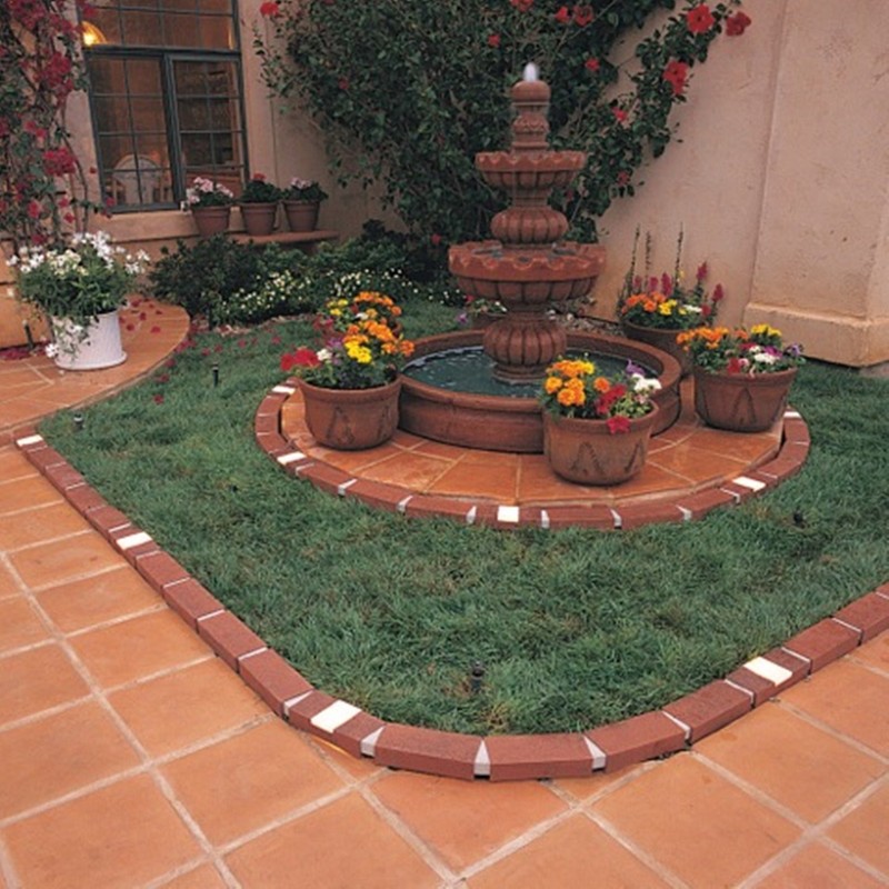 Let's Edge It! Decorative Plastic Brick Edging with 4 Built-In
