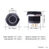 Ulincos Momentary Push Button Switch U19D1 1NO SPST Black Metal