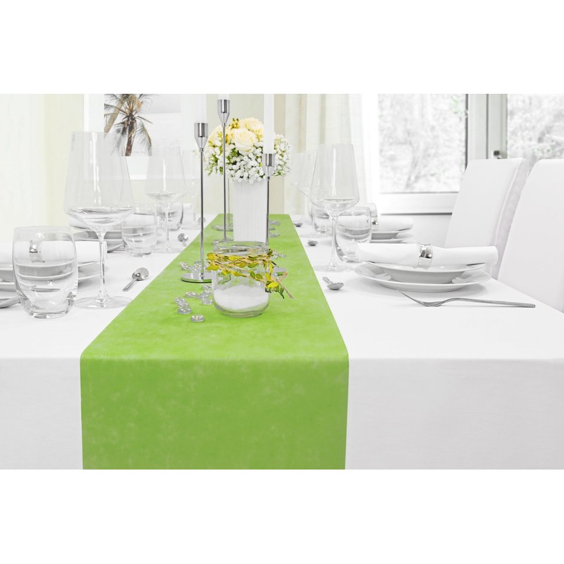 MODERNO Fleece Table Runner Apple Green Table Runner Apple Green