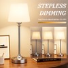 Kakanuo Cordless Table Lamp Rechargeable Silver - 1 Pack 4000mAH