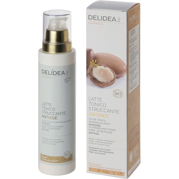 Delidea 2-in-1 Argan & Date Anti-Age Cleanser & Toner, 200