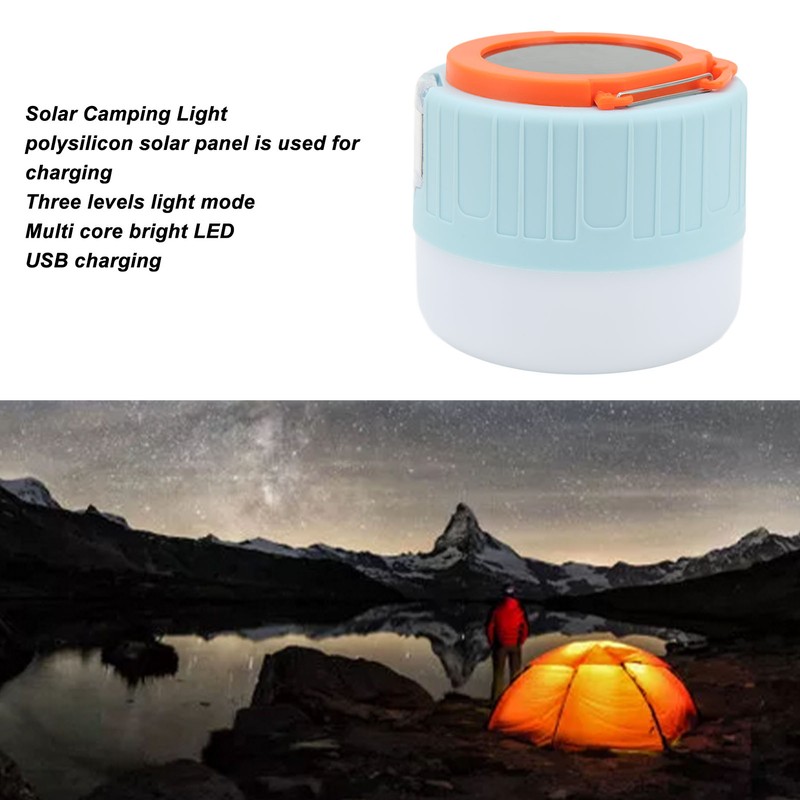 Solar Camping Light Three Mode USB Charging Bright LED Solar
