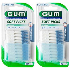 GUM SOFT-PICKS Interdentalbürsten X-LARGE, DOPPELPACK (2x 40 Stück)