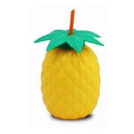 KFMX 2 Vasos Piña Tropical Hawaiiana Aloha Fiesta Bebida Playa