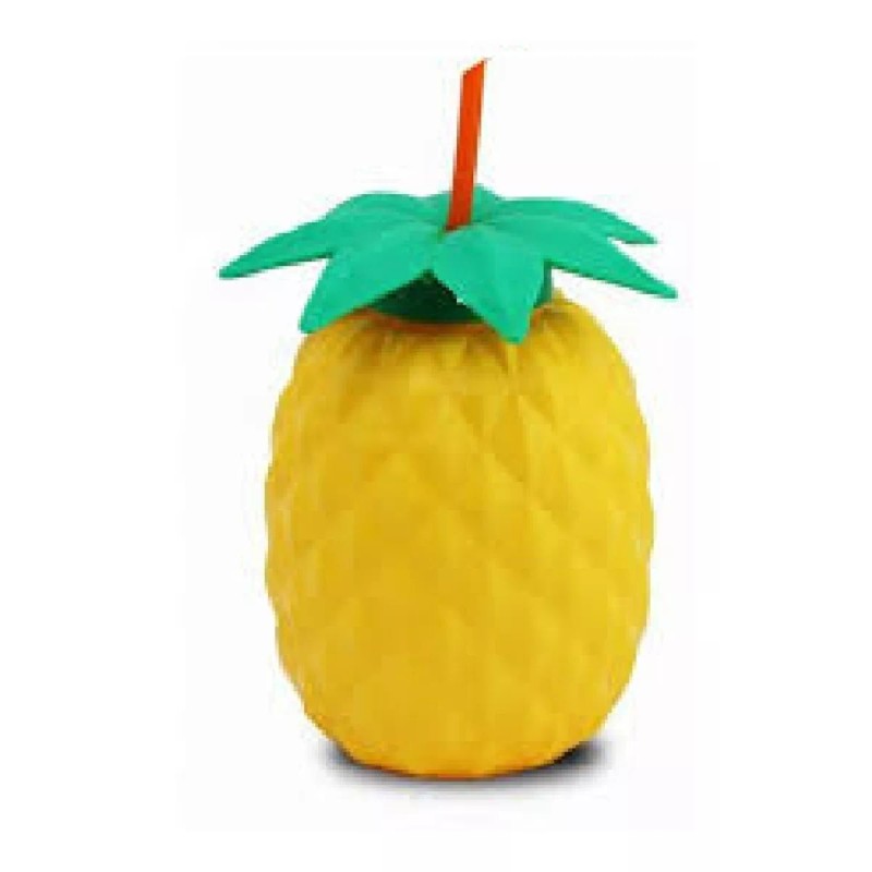KFMX 2 Vasos Piña Tropical Hawaiiana Aloha Fiesta Bebida Playa