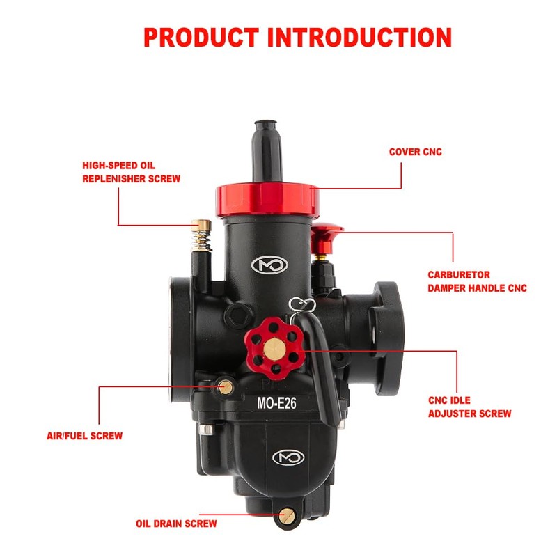 PE26 Carburetor 26mm Carb with Carb jets for 150cc to