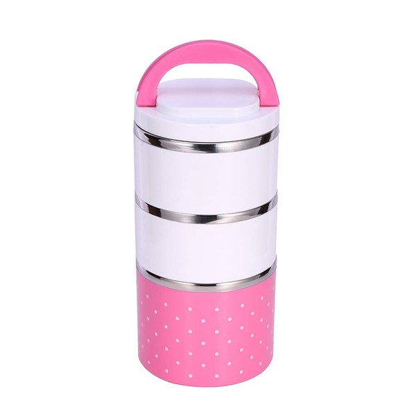 Stackable Lunch Box, 3-Tier Thermal Bento Box Stainless Steel Food