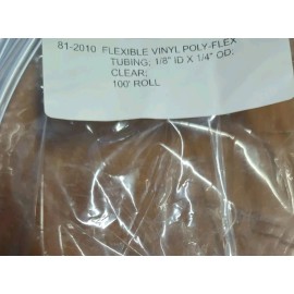 5' - Vinyl Tubing 1/8ID X 1/4OD Flexible Clear Hose Food Grade Not Fuel Polyflex