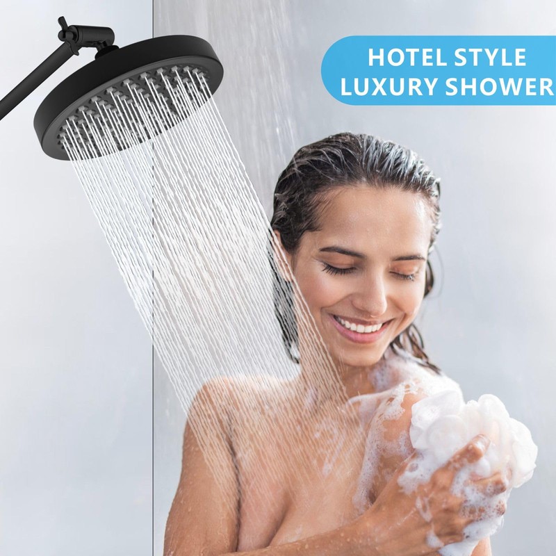 Nuodan High Pressure Rain Shower Head with 11'' Extension Arm