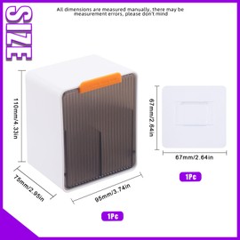 Swpeet 1 Pack White 2 Slot Wall Holder Canisters for Cotton Balls, Cotton Pads Storage Canisters, Waterproof, Upgraded, Wall Storage for Bathroom, Office and Restroom