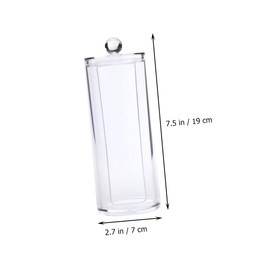 LIFKOME 2Pcs Transparent Round Cosmetic Cotton Pad Storage Holders Organizer Box for Bathroom Moisture Dust for Cotton Swabs and Makeup Accessories