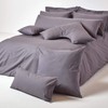HOMESCAPES Percale Cushion Cover, 40 x 40 cm, Dark Grey,