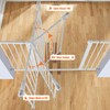 keny 29"-42.5" Baby Gate for Stairs, Auto Close Safety Dog