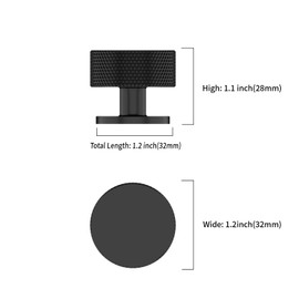 9BUILD 10 Pack Matte Black Cabinet Knobs Single Hole Cabinet Pulls Dresser Knobs T Bar Drawer Knobs and Pulls for Bathroom Cabinets UK0045