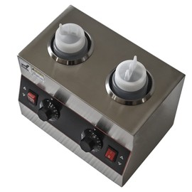 PreAsion 110V Cheese Sauce Warmer Jam Heat Preservation Machine 2 Pot Cheese Chocolate Sauce Heater Electric Sauce Warmer