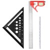 Carpenter Square Set Includes Combination Square with Spirit Level 5