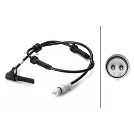 HELLA 6PU 012 806-371 Sensor, wheel speed - 2-pin connector - Rear Axle left and right - Total Length: 75mm