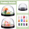 WEBEEDY 4 Sets DIY Easter Rabbit Snow Globe Making Kit