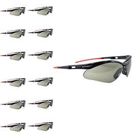 Cordova EMP20ST Machinist Pro Black Frame, Gray Antifog Lens, Dual Wrap-Around Lens, Bayonet Temples with TPR, 12-Pack