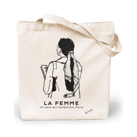 Loxato Printed Fabric Bag, Cotton Bag, Printed 100% W 35 x H 42 x D 8 cm, Canvas Fabric 220 g/m², Printed Jute Bag, Shopping Bag, Long Handle, 70 cm Shopping Bag, Bohemian - La Femme