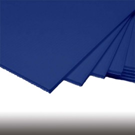 (10 Pack) Blue Corrugated Plastic 18" x 24" 4mm Blue Blank Sign Sheets Coroplast - Vertical