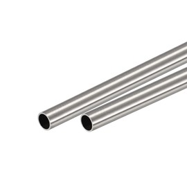 sourcing map 304 Stainless Steel Round Pipe for Piping Crafts 12 mm Outer Diameter 1 mm Wall Thickness 300 mm Long Pack of 2