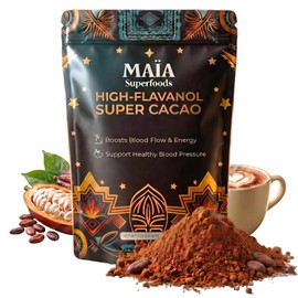 Maia Ceremonial Cacao | Super Cacao | High Flavanols | Supports Healthy Blood Pressure, Cardiovascular Wellness | Theobromine | 30 Servings (Pack Of 3)