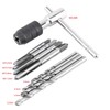 9PCS/Set Threading Tapping Tool Kit,M3x0.5/M4x0.7/M5x0.8/M6x1.0 Screw Taps T-Handle Tap Wrench