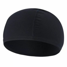 Men Black Sweat Wicking Cap Helmet Liner Skull Caps Head Wrap Do Doo Beanie Hat