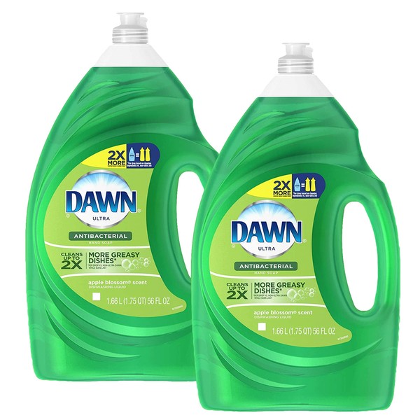 Dawn Antibacterial Hand Soap, Dishwashing Liquid, Apple Blossom (2 pack)
