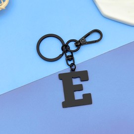 Initial Letter Keychain for Handbag Wallet Purses Backpack Monogram Letter Keychain Letter E Alphabet Keyring Metal Letter Key Ring for Friends Colleague Stainless Steel Letter Pendant Car Keyring