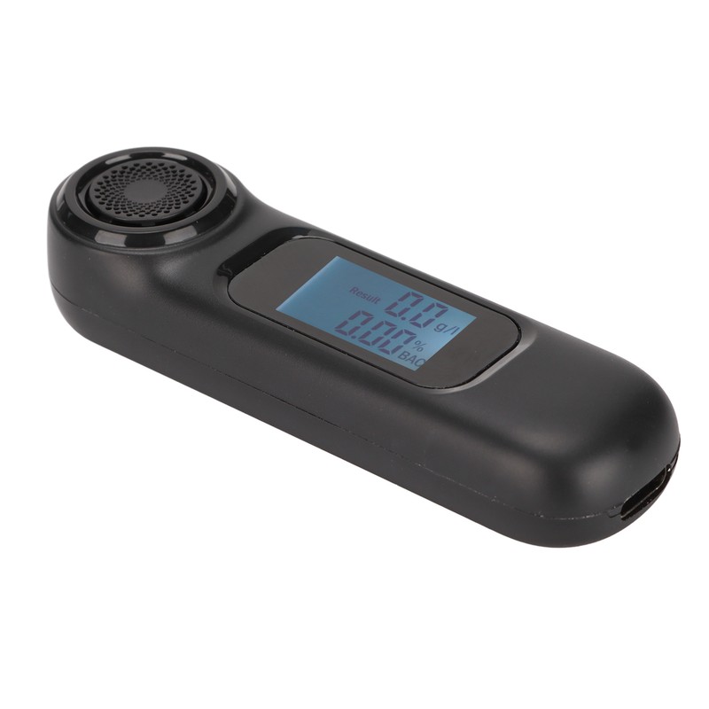 Black Portable Breathalyzer Noncontact High Accuracy Alcohol Tester USB Rechargeable