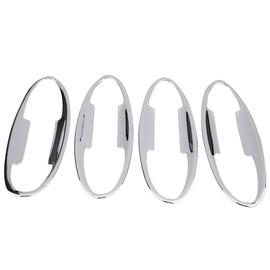 4 pcs Car Chromium Electroplating Door Handle Cup Bowls Cover Trim for Ford Fiesta 2009-2012