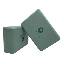 TEEYAR Yoga Block Set 2-Piece 3 Sizes 23 x 15 x 7.4/7.6cm (High Density) Also Larger 23 x 15 x 10cm (Medium Density) Total 30 Colors Beginner/Advanced Yoga Block 2-Year Warranty (Yoga block set
