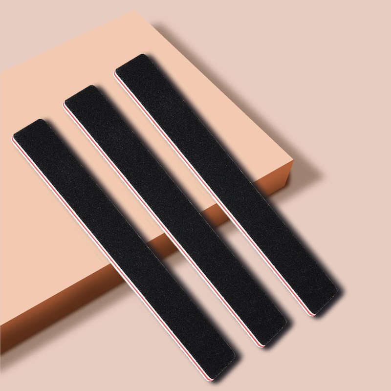 LNAUJS 10 Pack 100/180 Grit Nail Files, Black Professional Reusable