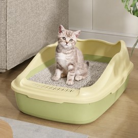 Small Cat Litter Box for Kittens – Semi-Closed Pet Toilet with Anti-Splash Design for Indoor Home Use