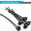 mxuteuk 5pcs 12V RV Waterproof Push Button Switch Black ON/Off